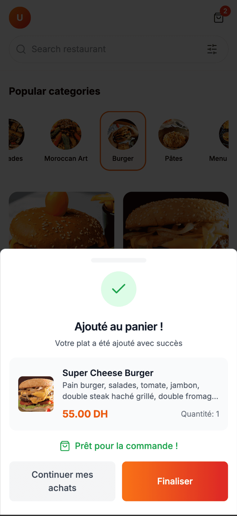 Restaurant Afood - Plateforme Digitale de Livraison à Domicile - Image 5
