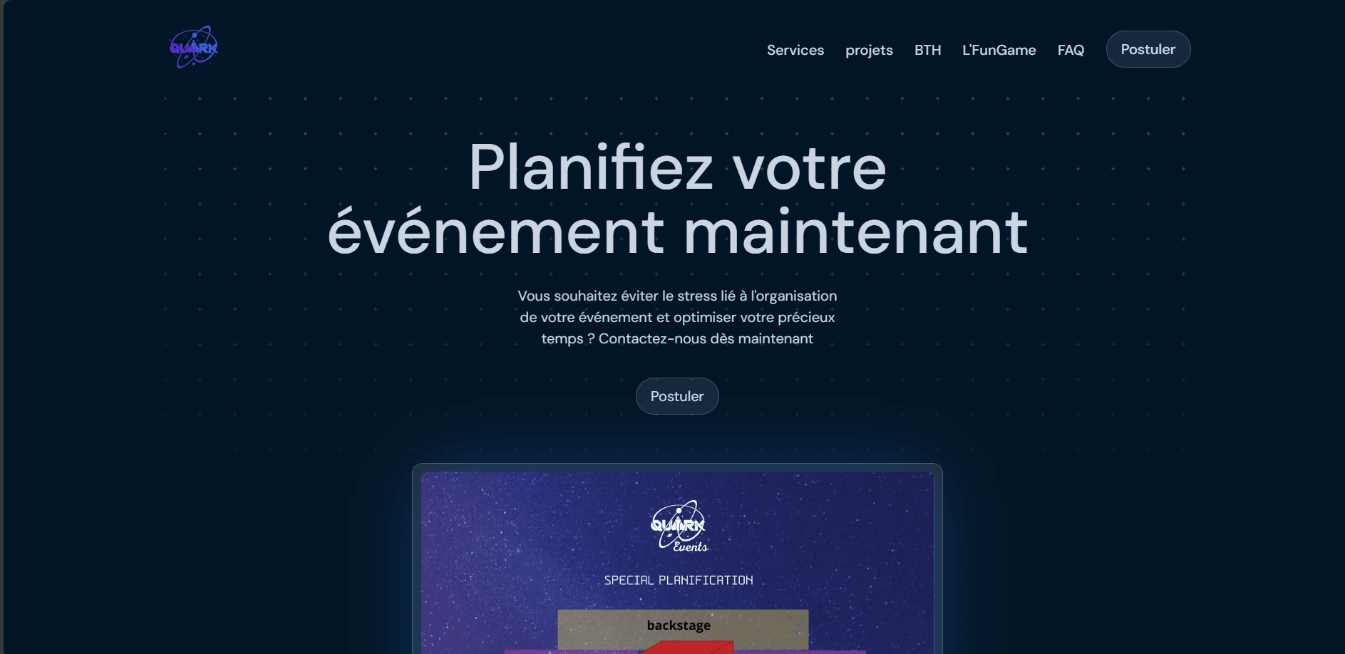 Plateforme Digitale - l'Agence Quark Events