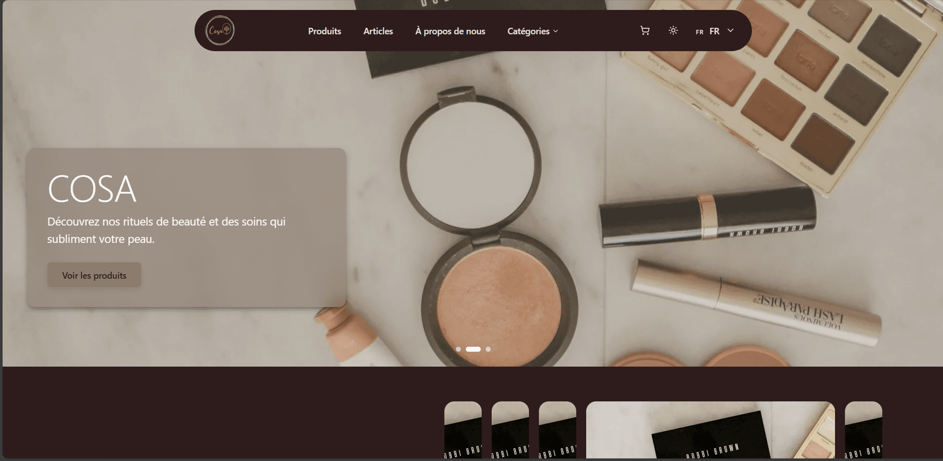 Plateforme E-commerce - Cosa Cosmetique