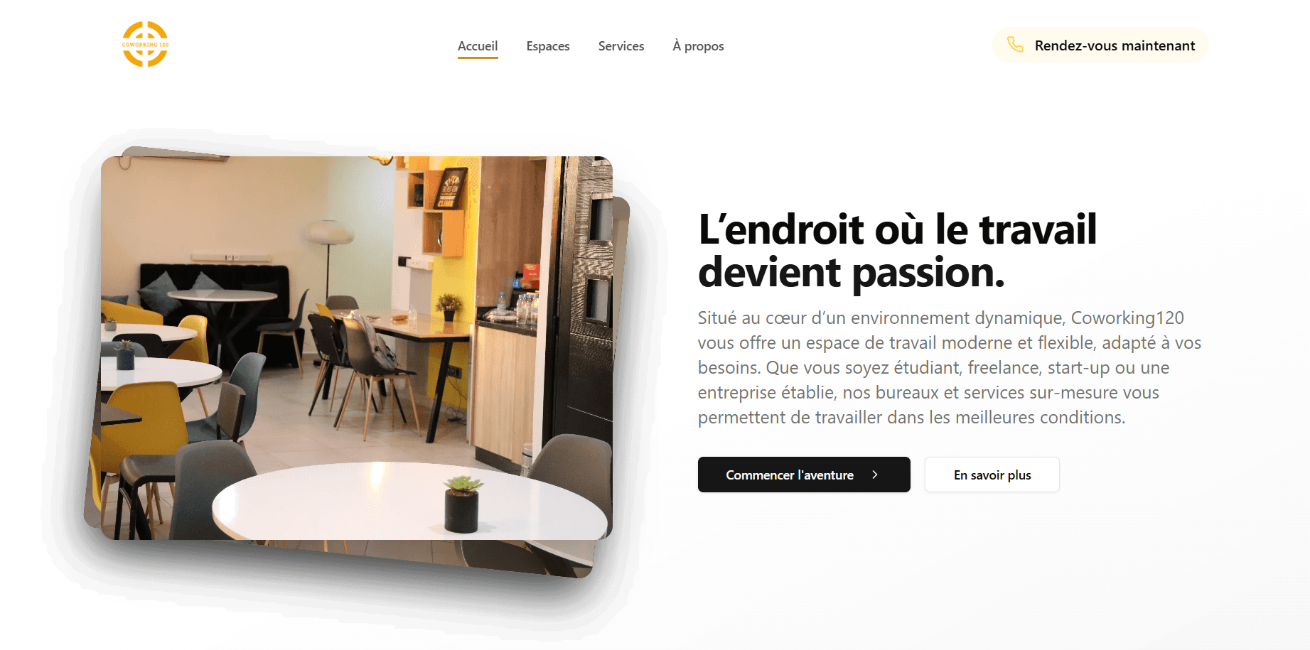 Site Web Vitrine - Centre d'affaire et coworking120