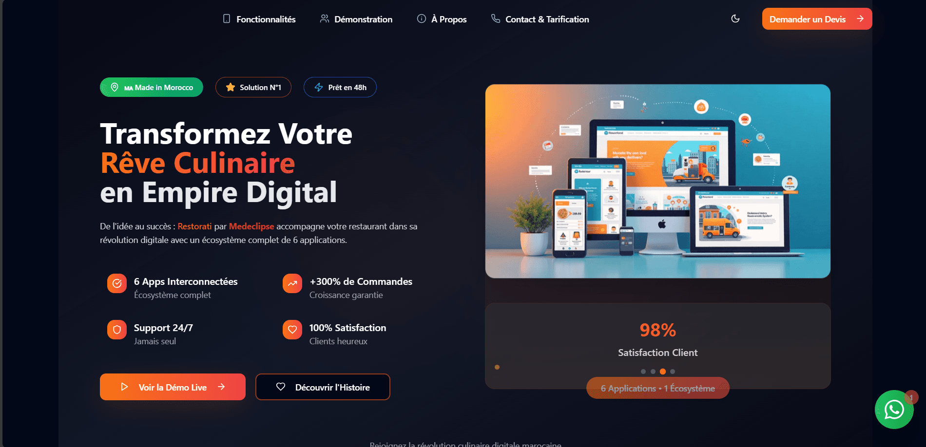 Site Web Vitrine B2B - Restorati