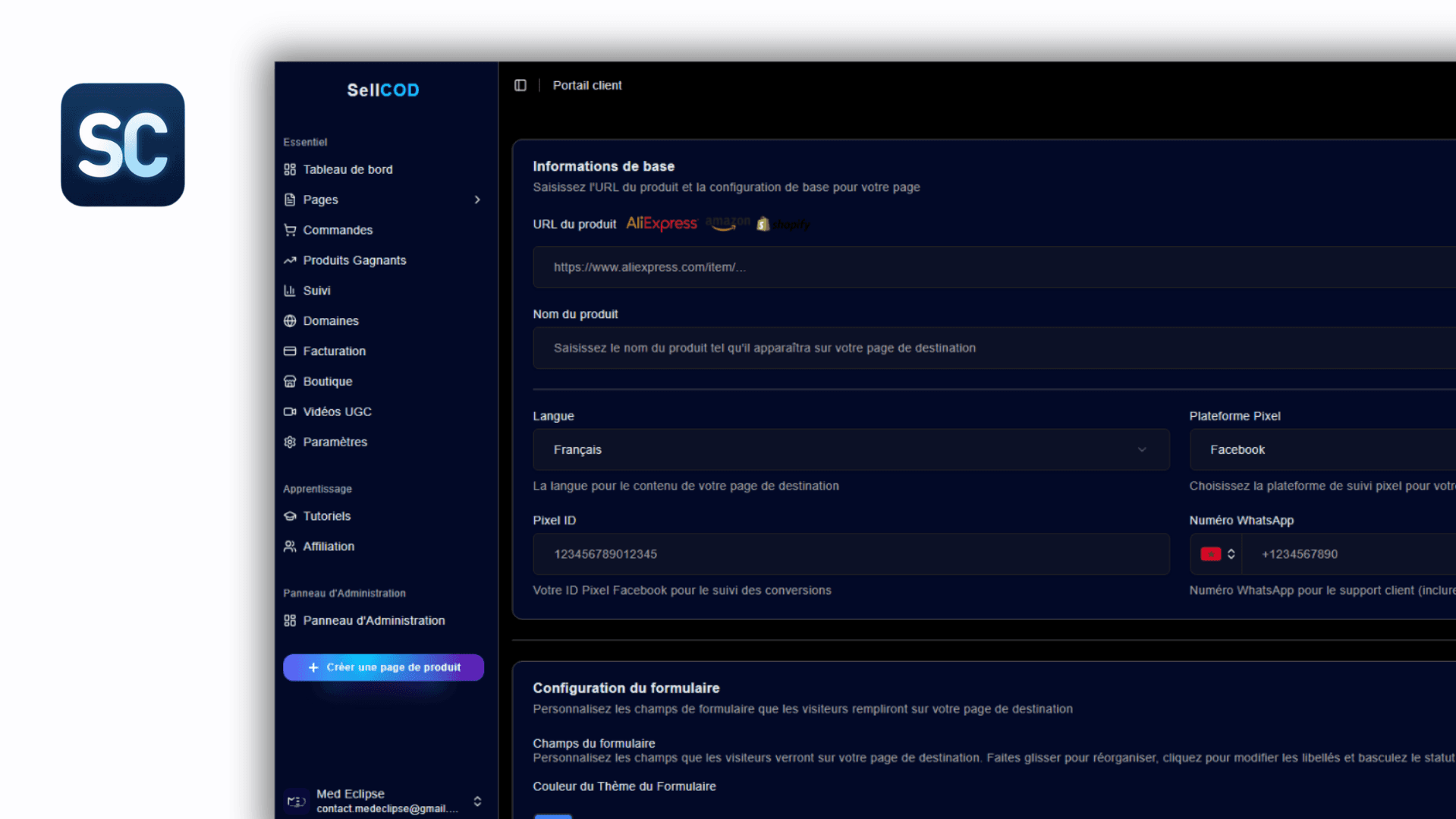 Sellcod.ai - Plateforme SaaS, IA & Automatisation E-commerce 