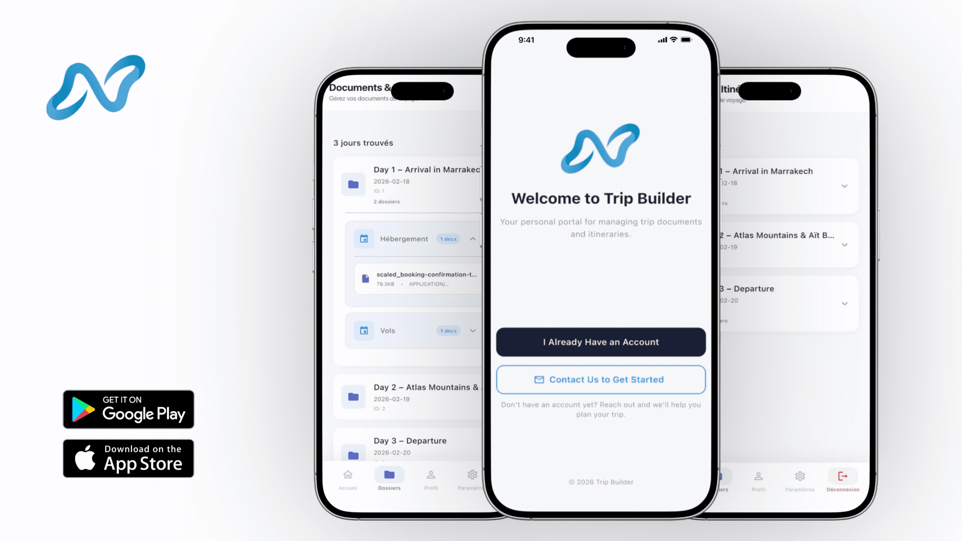 TripBuilder - Application mobile de gestion de voyages organisés