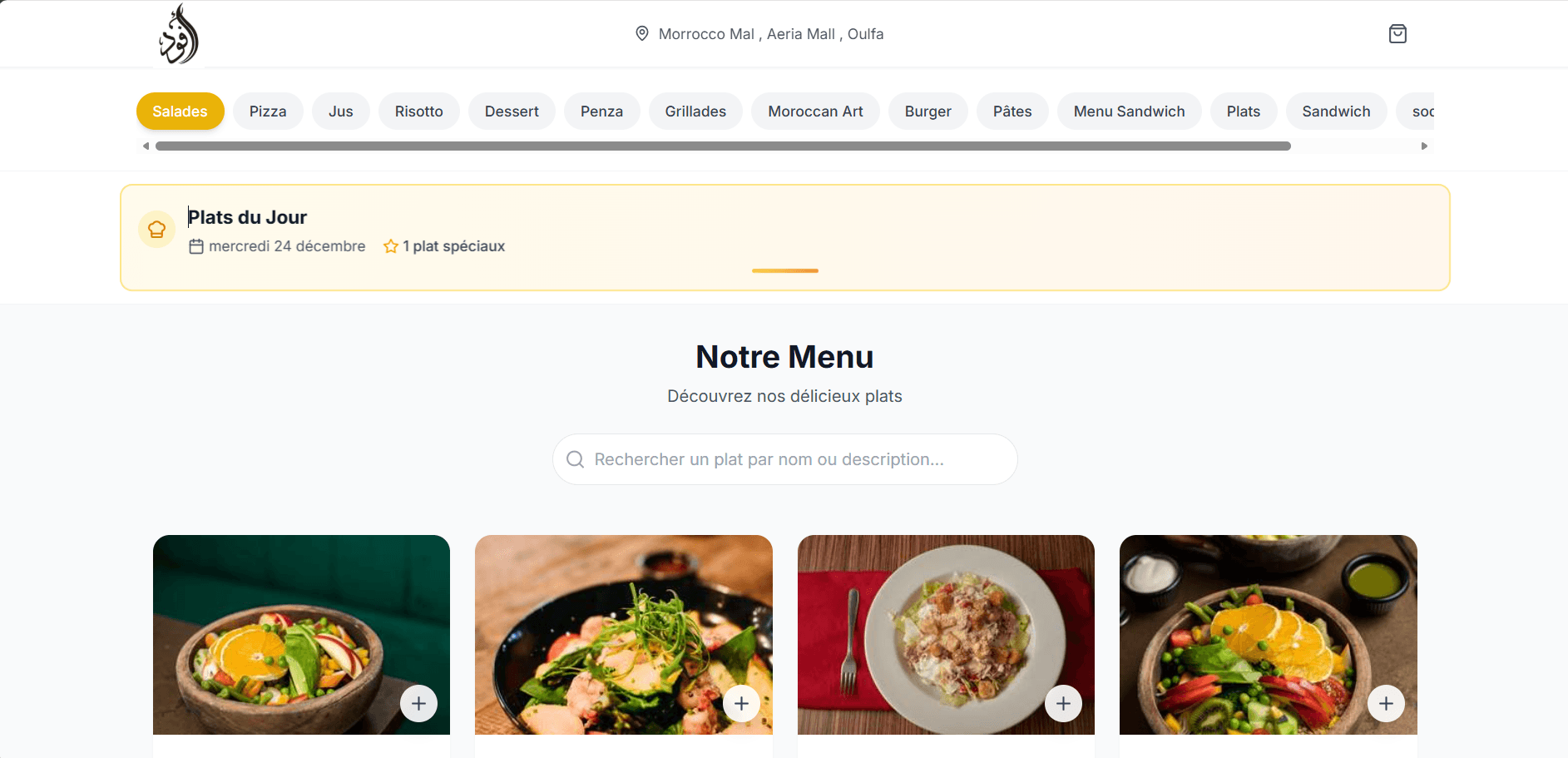 Restaurant Afood - Plateforme Digitale de Livraison à Domicile
